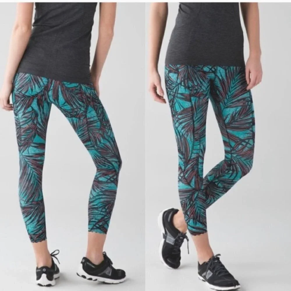 Lululemon Tight Stuff Tight Palm Lace Legging SZ 4
